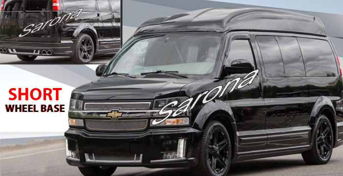 Custom Chevy Express Van  Short Wheel Base Body Kit (2003 - 2025) - $5900.00 (Part #CH-055-KT)